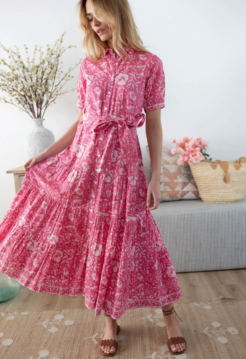 Short Sleeve Shirt Dress-Dresses-Uniquities