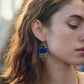 Lapis Opal Emerald Diamond Earrings-Jewelry-Uniquities
