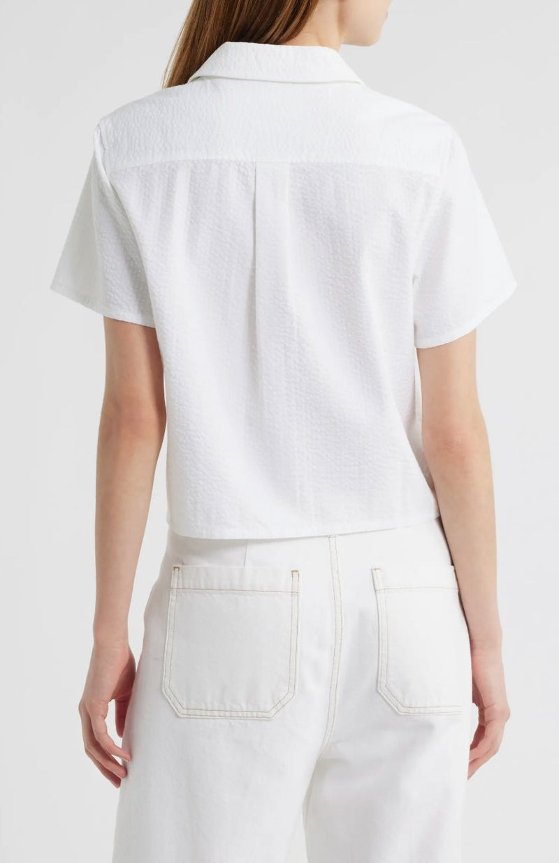 Seersucker Top-Tops/Blouses-Uniquities