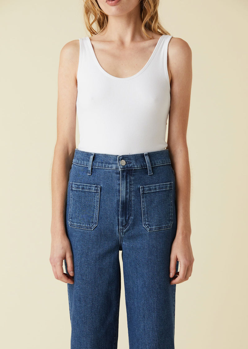 Virginia High Rise Wide Leg Jeans-Denim-Uniquities