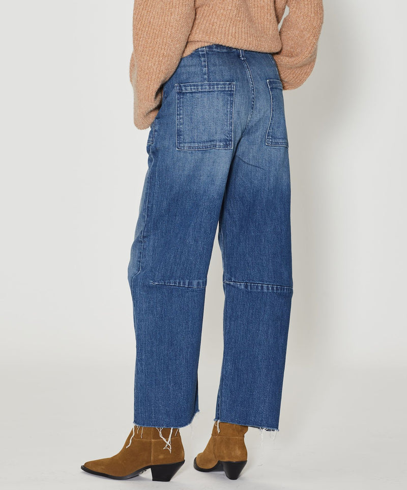 Utility Soft Barrel Jeans-Denim-Uniquities