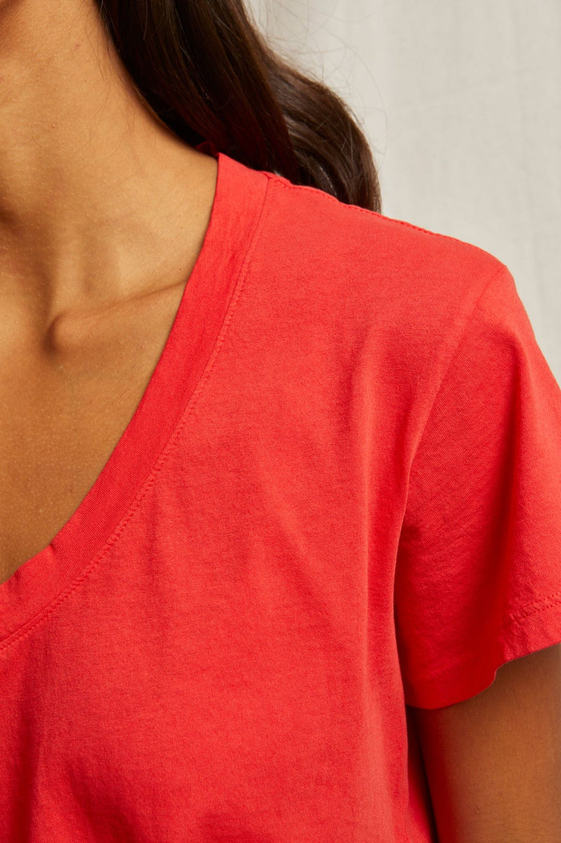 Hendrix Boxy V Neck Tee-Tee Shirts-Uniquities