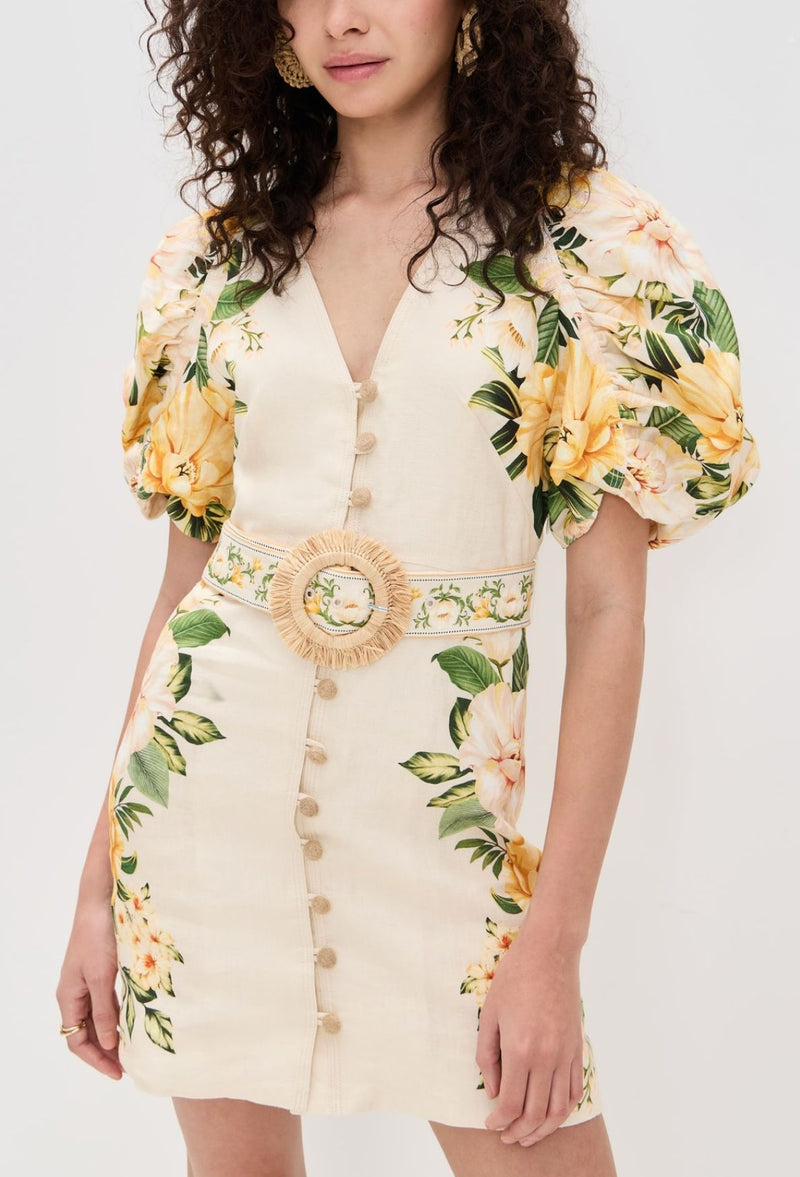 Garden Cascade Mini Dress-Dresses-Uniquities