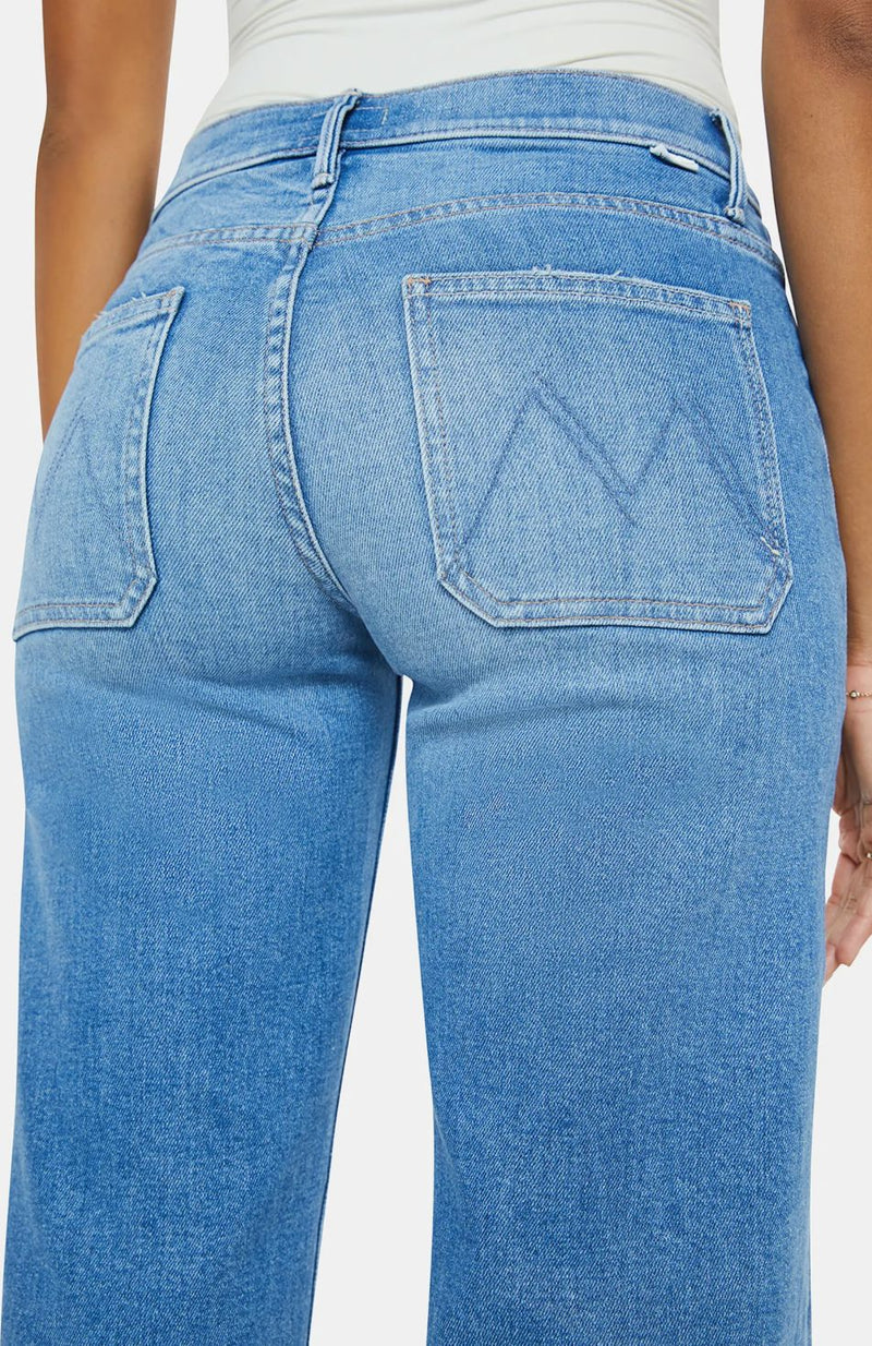 The Patch Pocket Mid Rise Maven Ankle Jeans-Denim-Uniquities