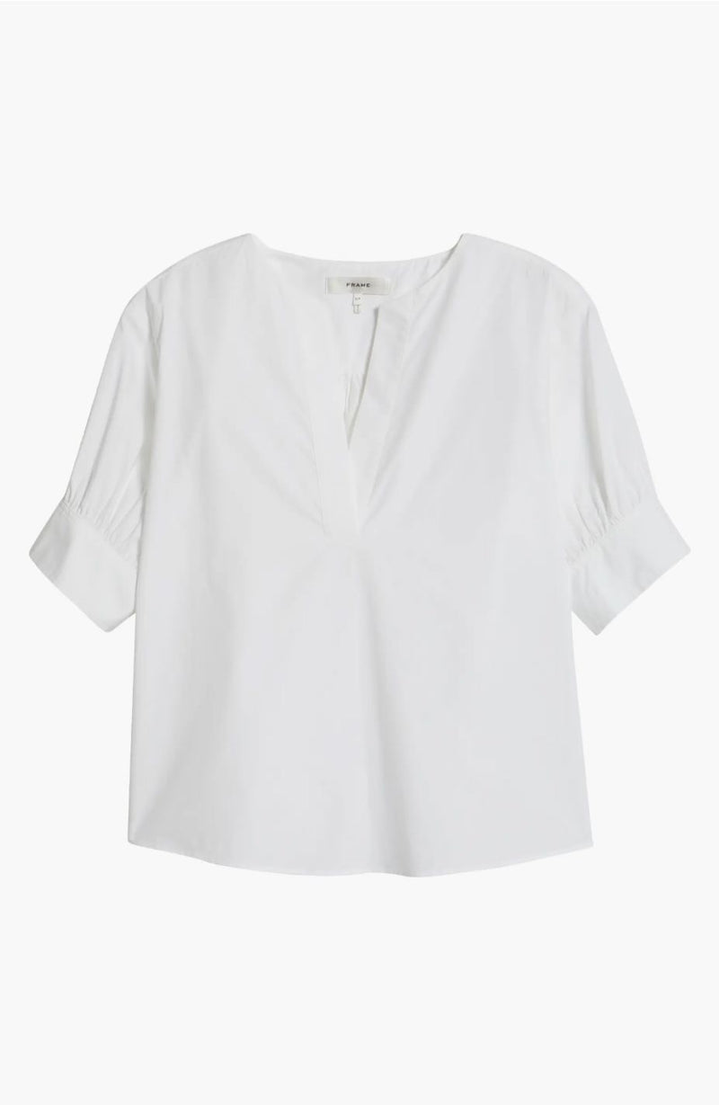 V-Neck Popover Top-Tops/Blouses-Uniquities