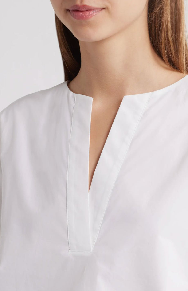 V-Neck Popover Top-Tops/Blouses-Uniquities