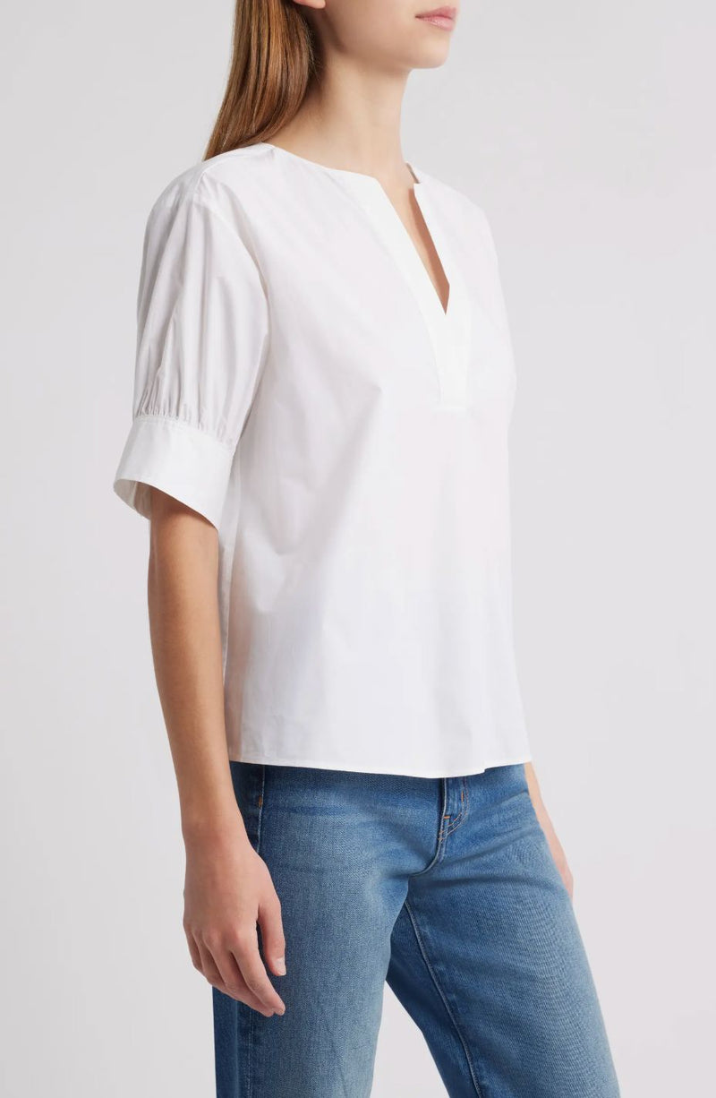 V-Neck Popover Top-Tops/Blouses-Uniquities
