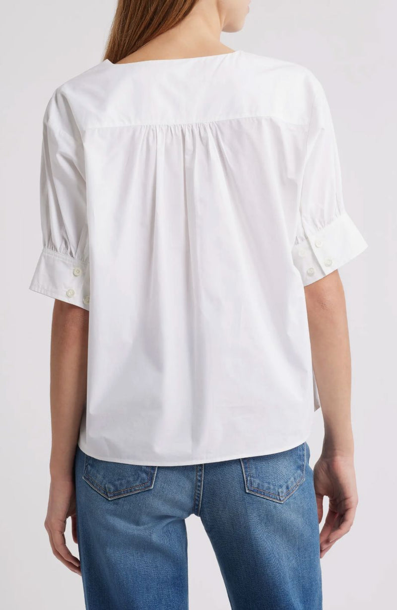 V-Neck Popover Top-Tops/Blouses-Uniquities