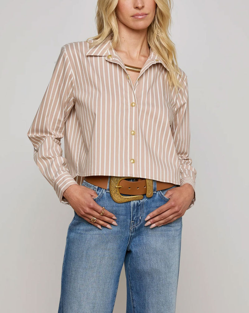 Cosette Crop Hi Low Shirt-Tops/Blouses-Uniquities