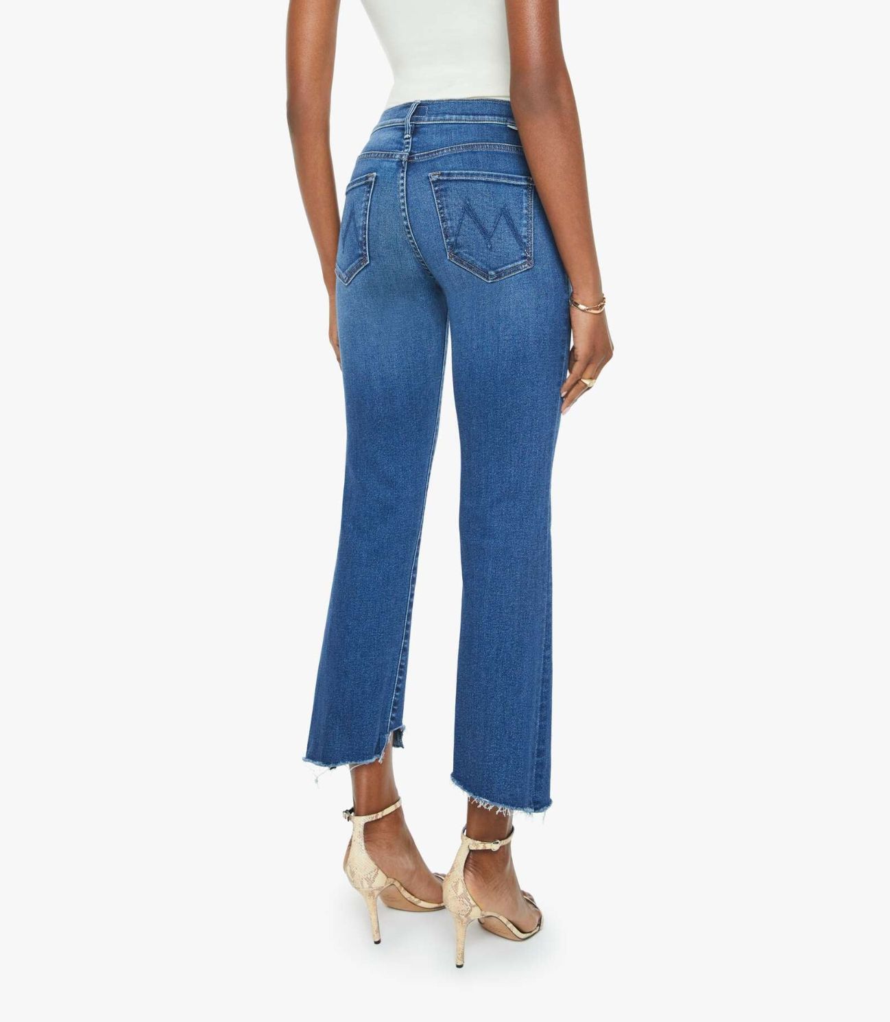 The Insider Crop Pointy Fray Jeans-Denim-Uniquities