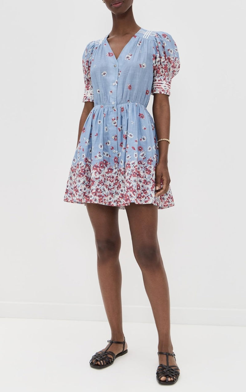 Whitney Print Mini Dress-Dresses-Uniquities