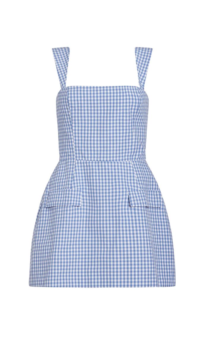 Gingham Bethany Skort Romper-Jumpsuits & Rompers-Uniquities