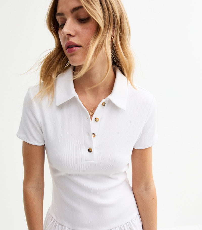 Collar Short Sleeve Mini Dress-Dresses-Uniquities