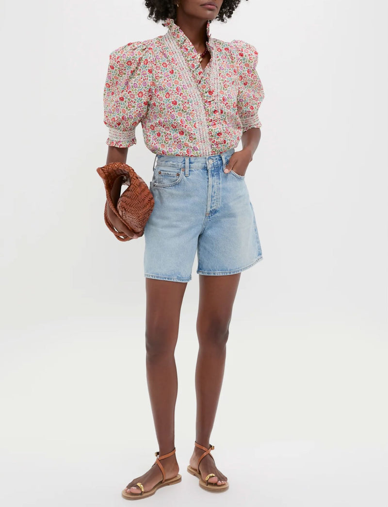Zuri Top Short Sleeve-Tops/Blouses-Uniquities