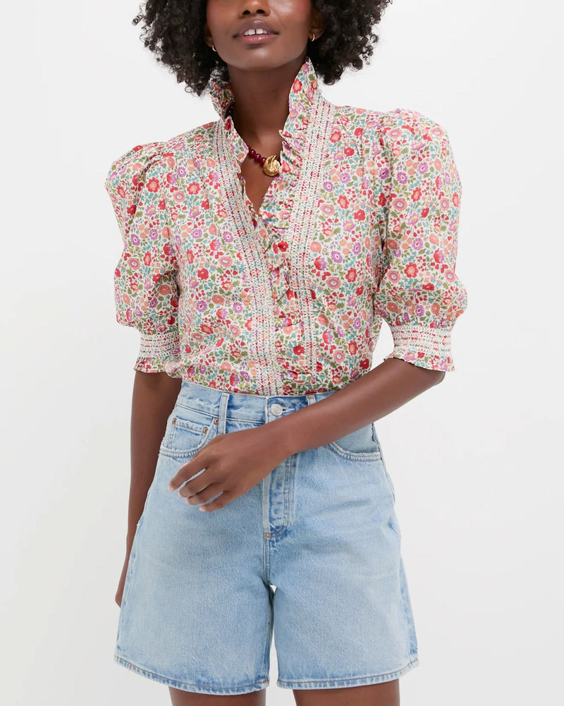 Zuri Top Short Sleeve-Tops/Blouses-Uniquities