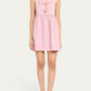 Washed Stretch Bow Mini Dress-Dresses-Uniquities