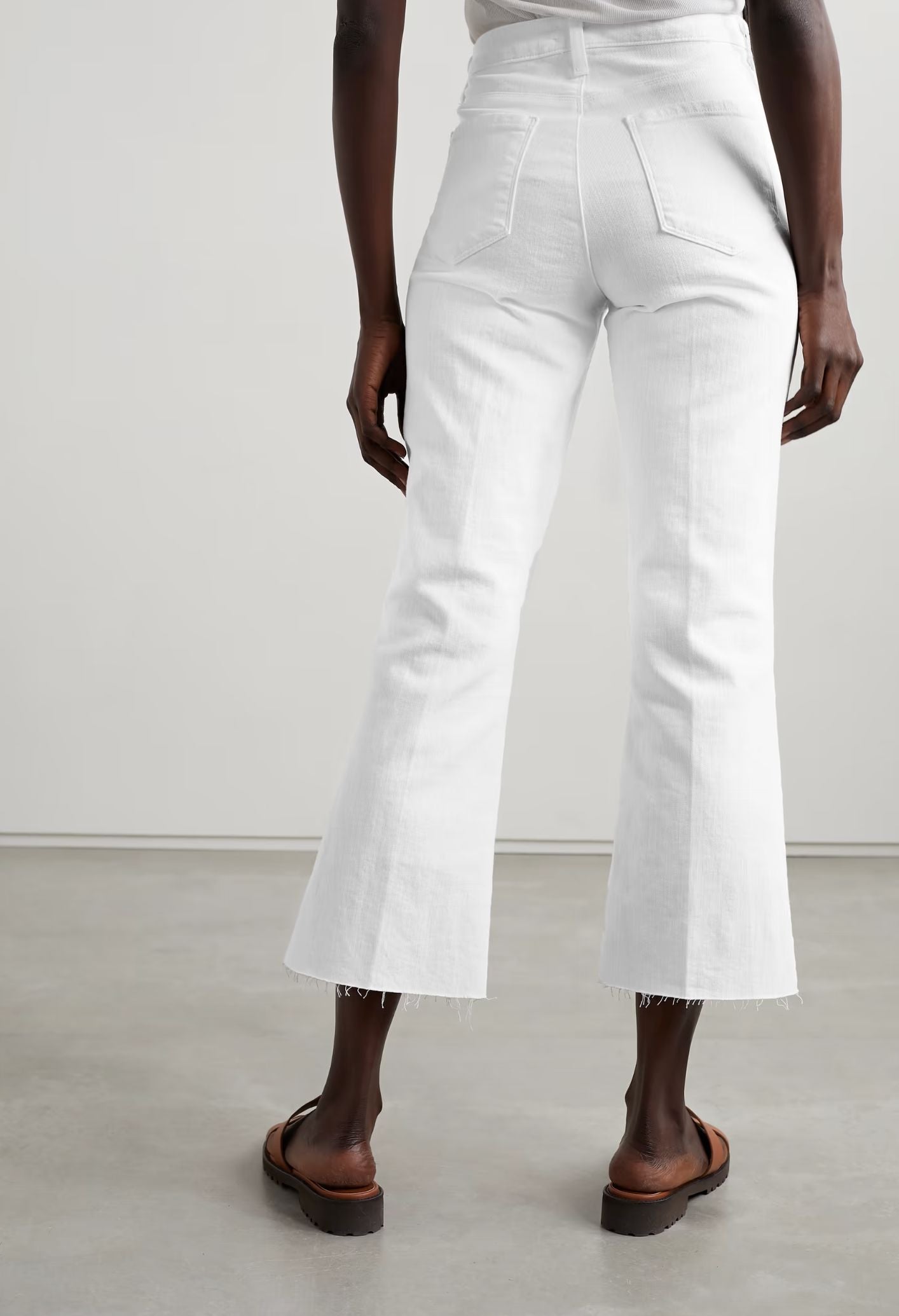 Kendra High Rise Crop Flare Jeans-Denim-Uniquities