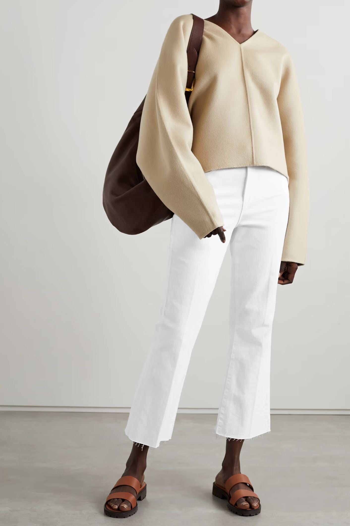 Kendra High Rise Crop Flare Jeans-Denim-Uniquities