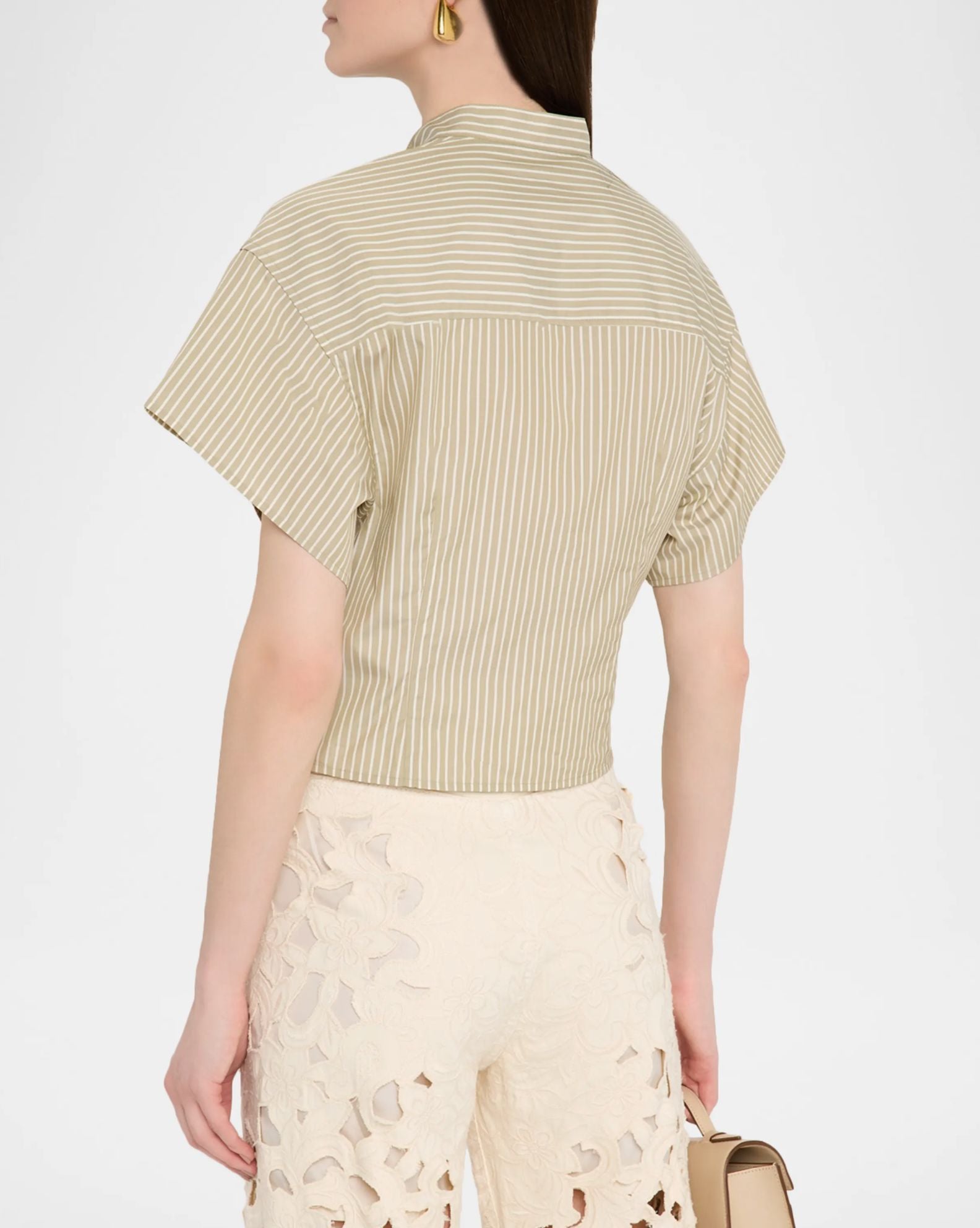 Gretchen Stripe Poplin Shirt-Tops/Blouses-Uniquities