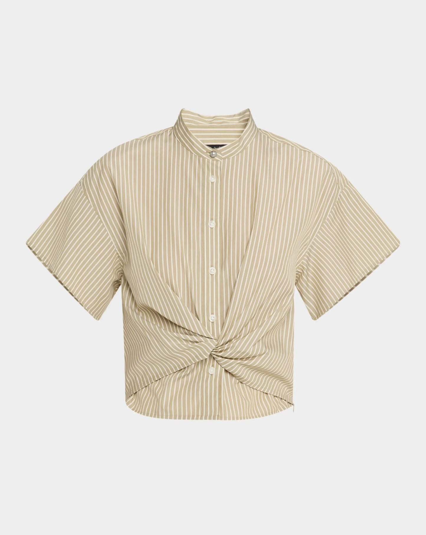 Gretchen Stripe Poplin Shirt-Tops/Blouses-Uniquities