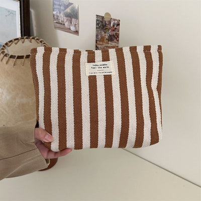 Striped Make Up Bag-Accessories-Uniquities