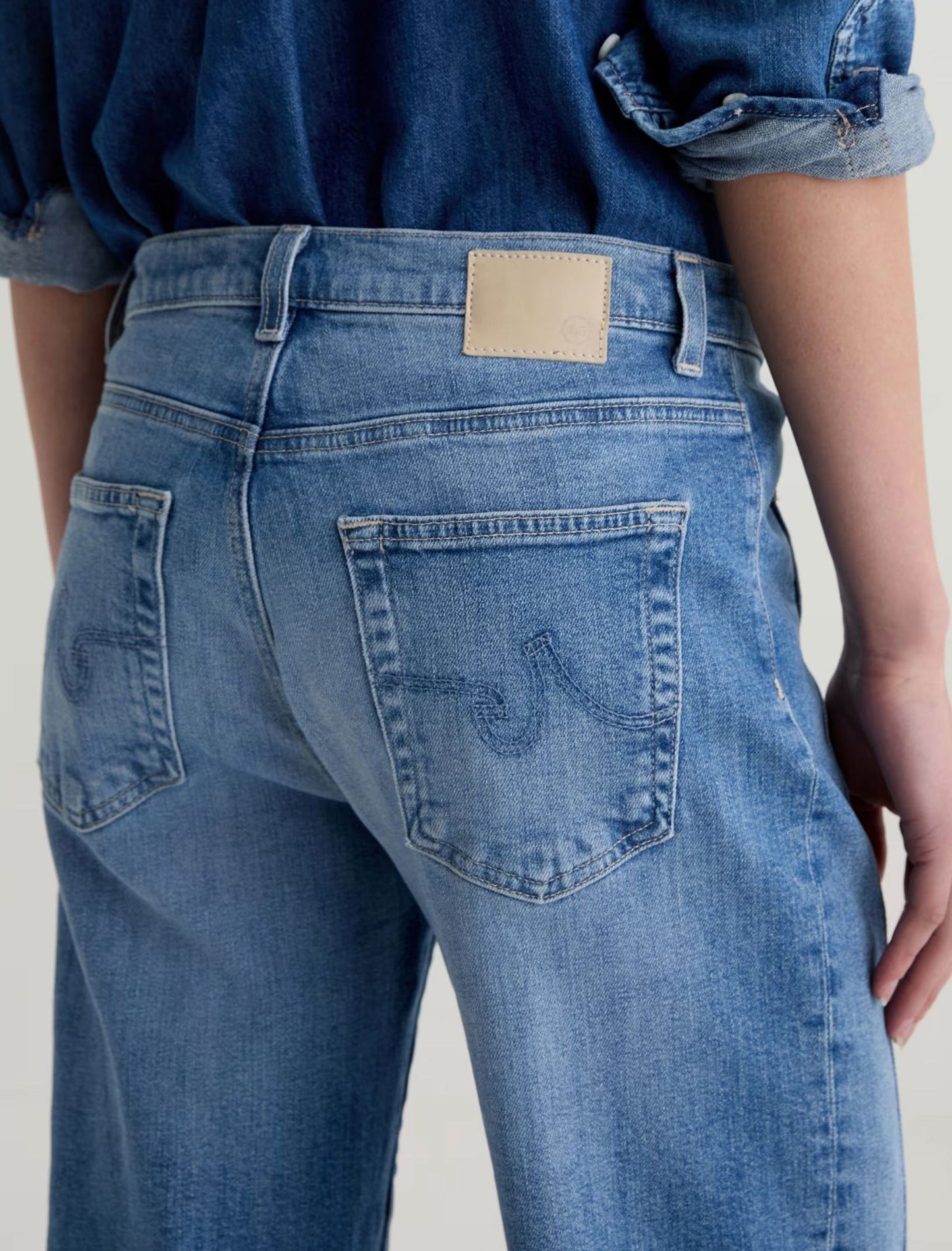 Saige Wide Leg Crop Jeans With Panel-Denim-Uniquities