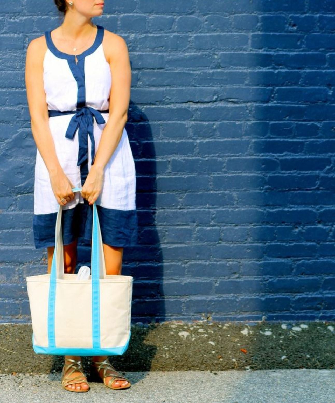 Everyday Tote Bag Baby Blue-Accessories-Uniquities