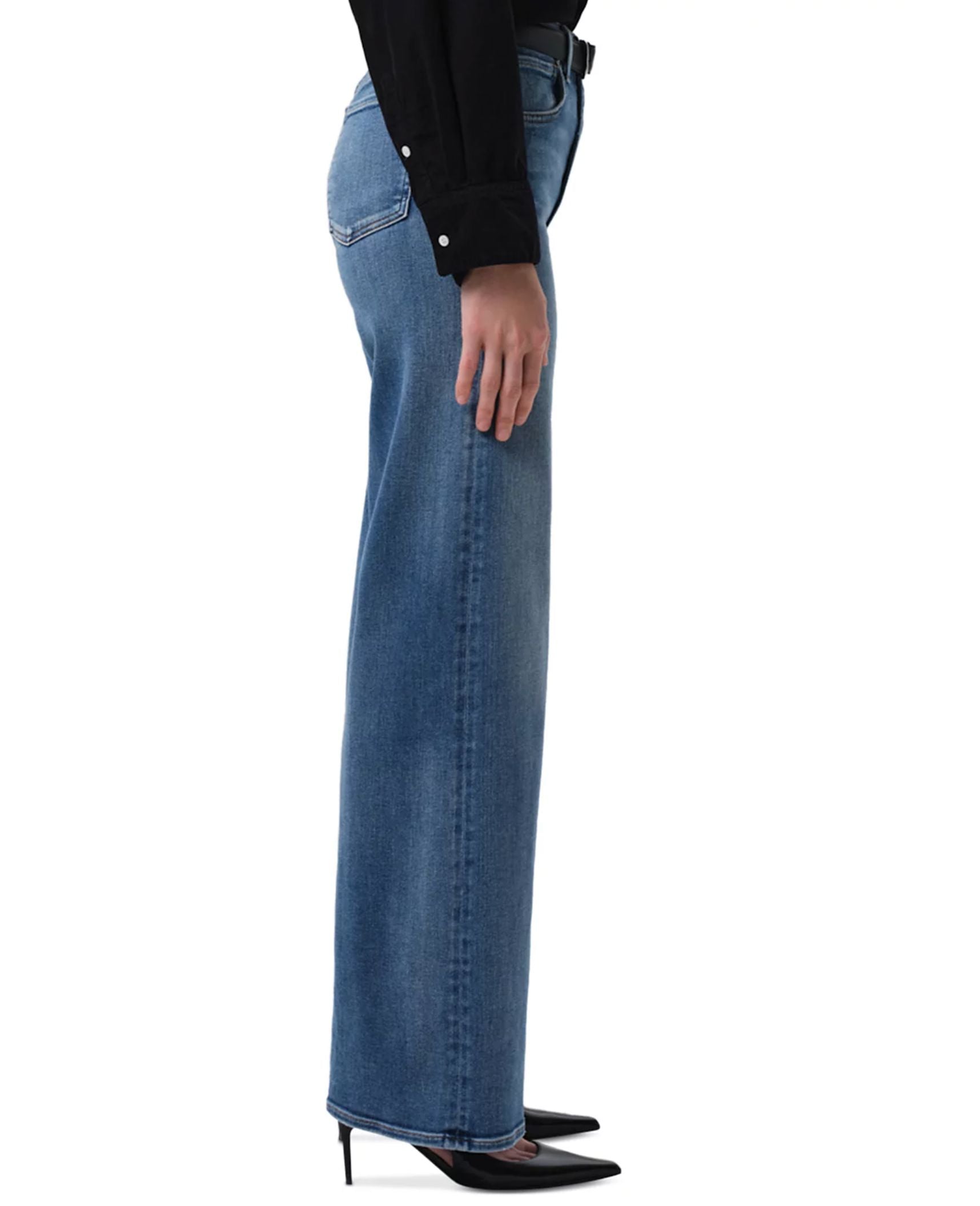 Lyra Long Wide Leg Jeans-Denim-Uniquities