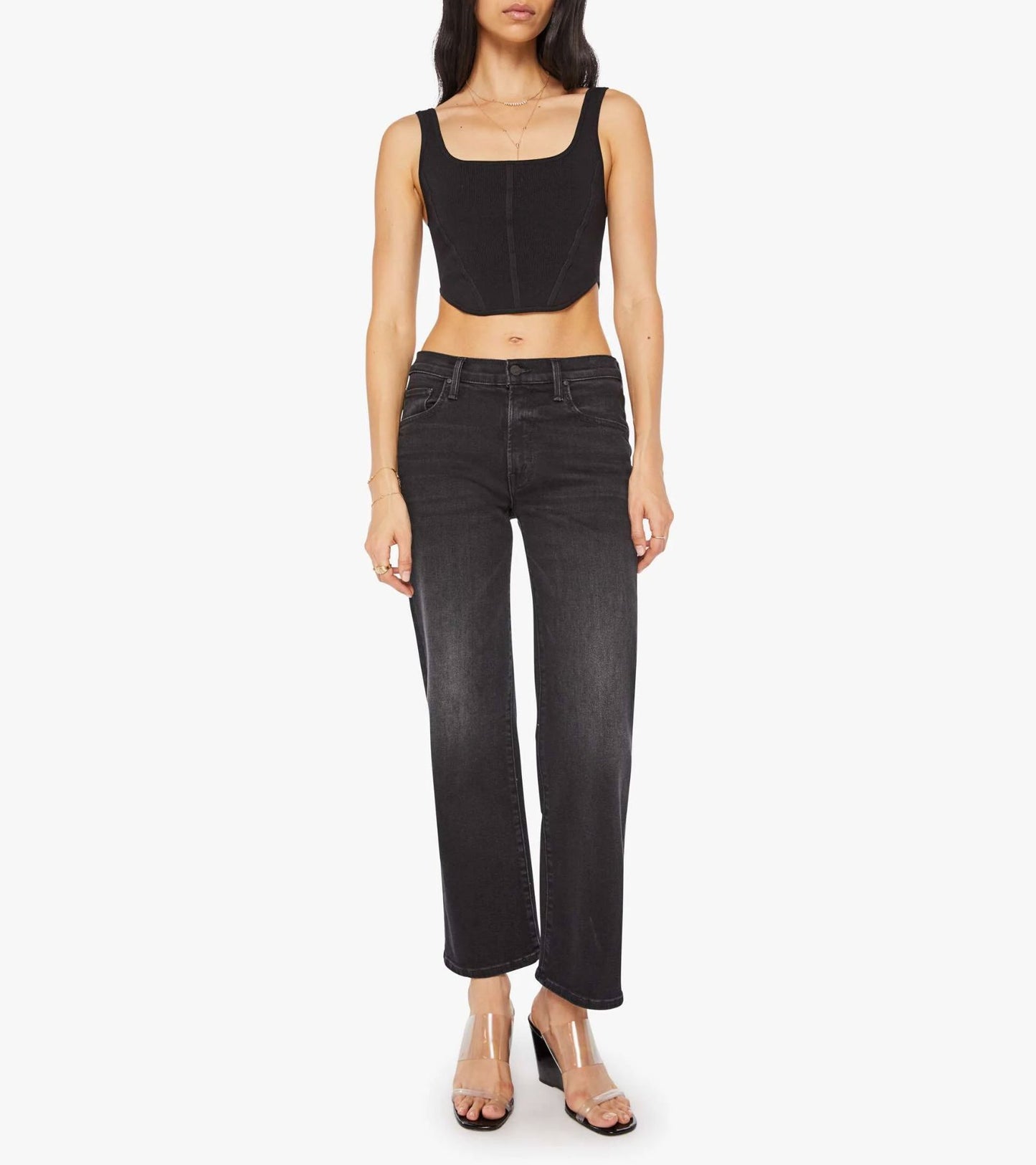 The Mid Rise Rambler Zip Flood Jeans-Denim-Uniquities