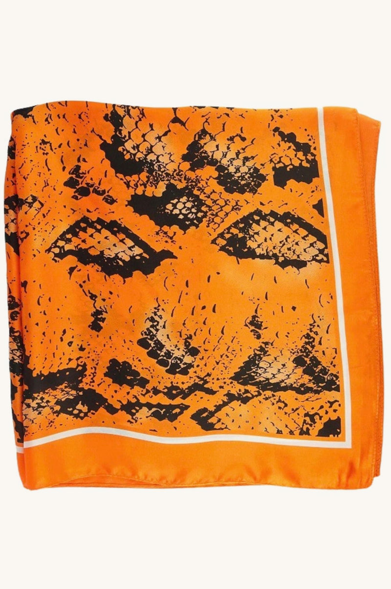 Snake Printed Silky Scarf-Accessories-Uniquities