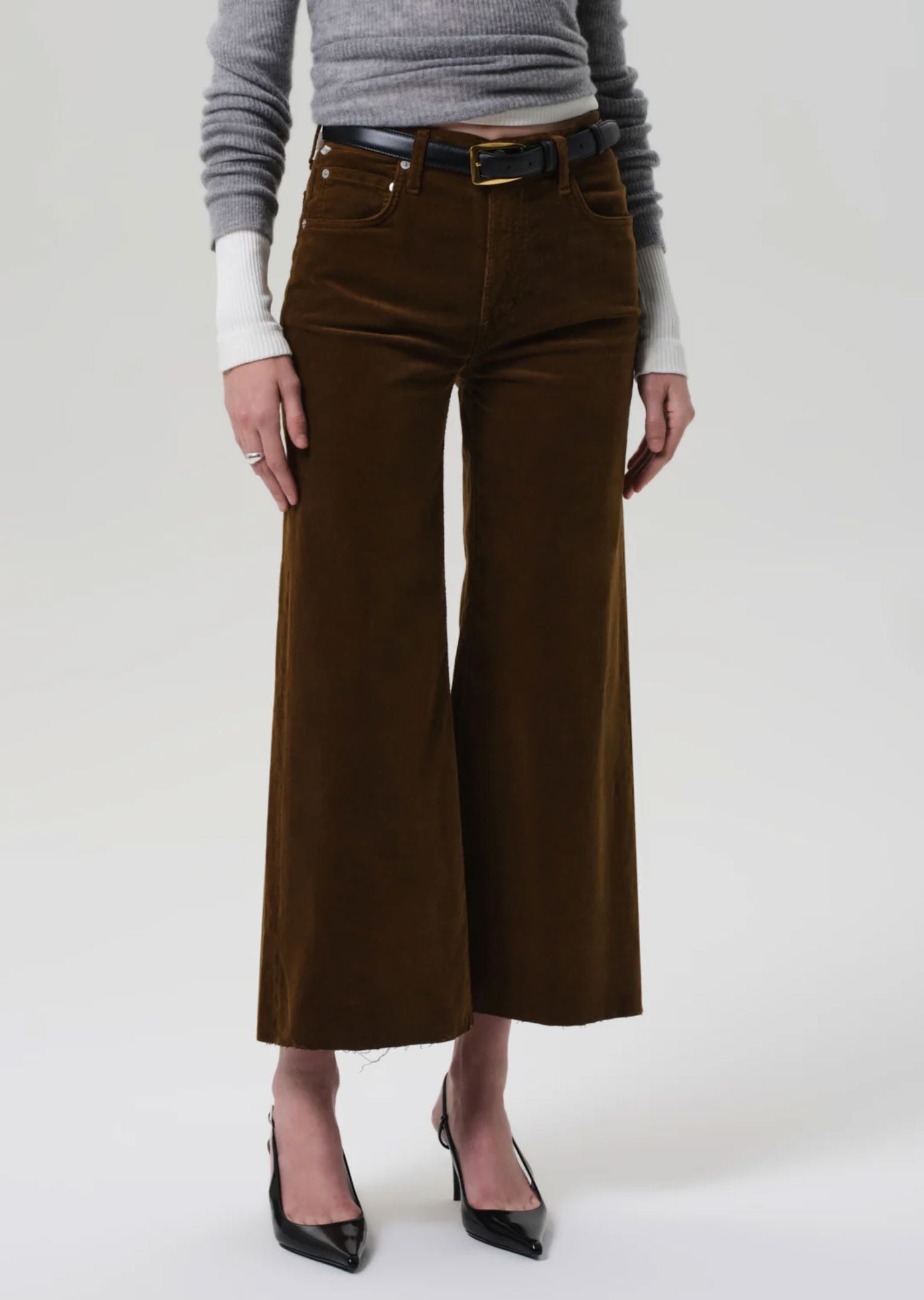 Lyra Wide Leg Crop Corduroy-Denim-Uniquities