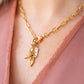 Peach Moonstone Drop Necklace-Jewelry-Uniquities