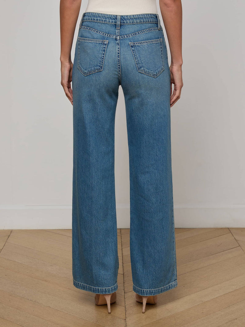 Scottie High Rise Wide Leg Jeans-Denim-Uniquities