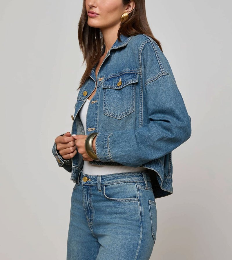 Vianney Hi-Lo Crop Jacket-Jackets-Uniquities