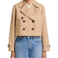 Cropped Twill Trench Coat-Jackets-Uniquities