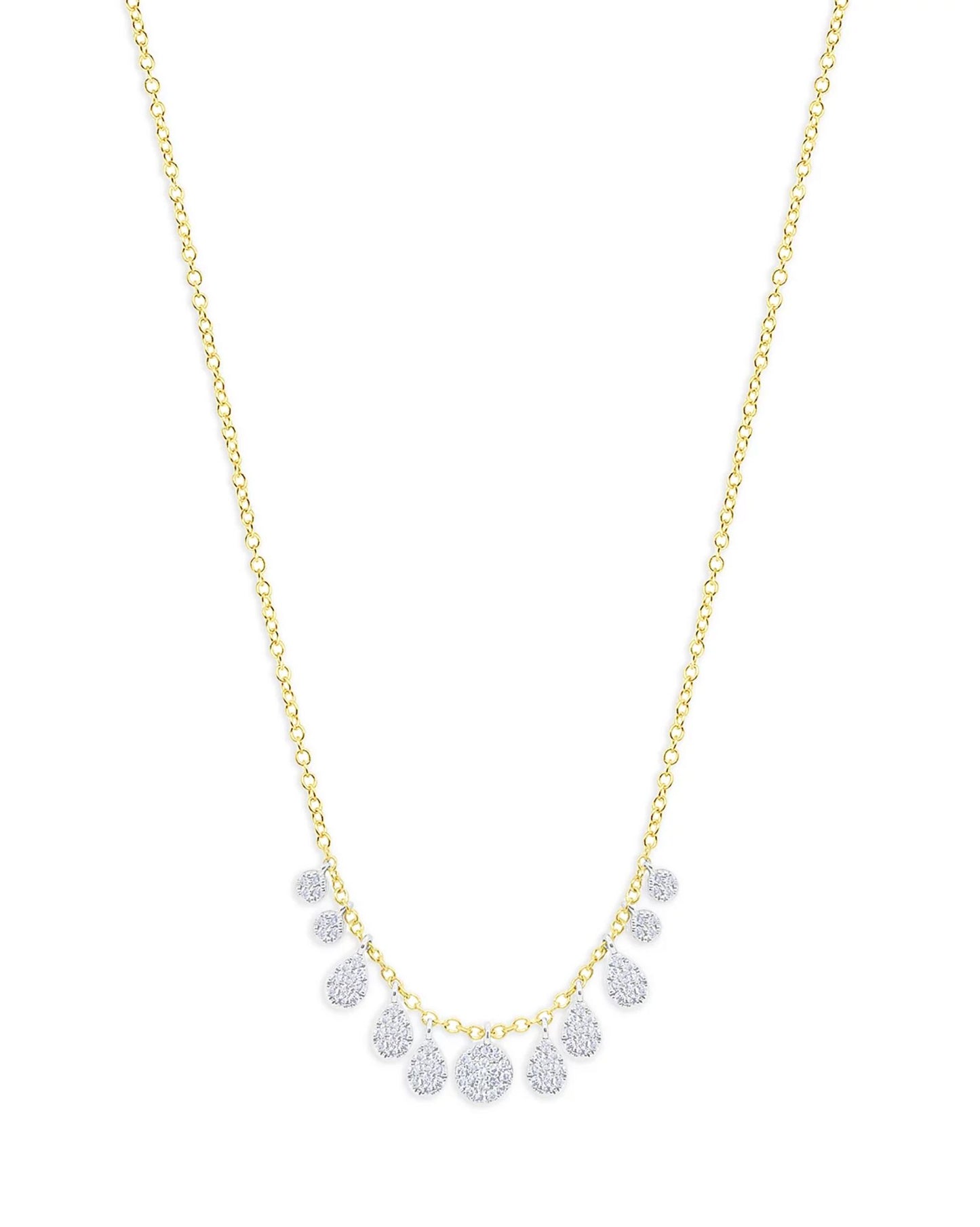 14k Multi Shaped Diamond Necklace-Jewelry-Uniquities