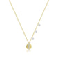 14k Encrusted Disc Necklace-Jewelry-Uniquities