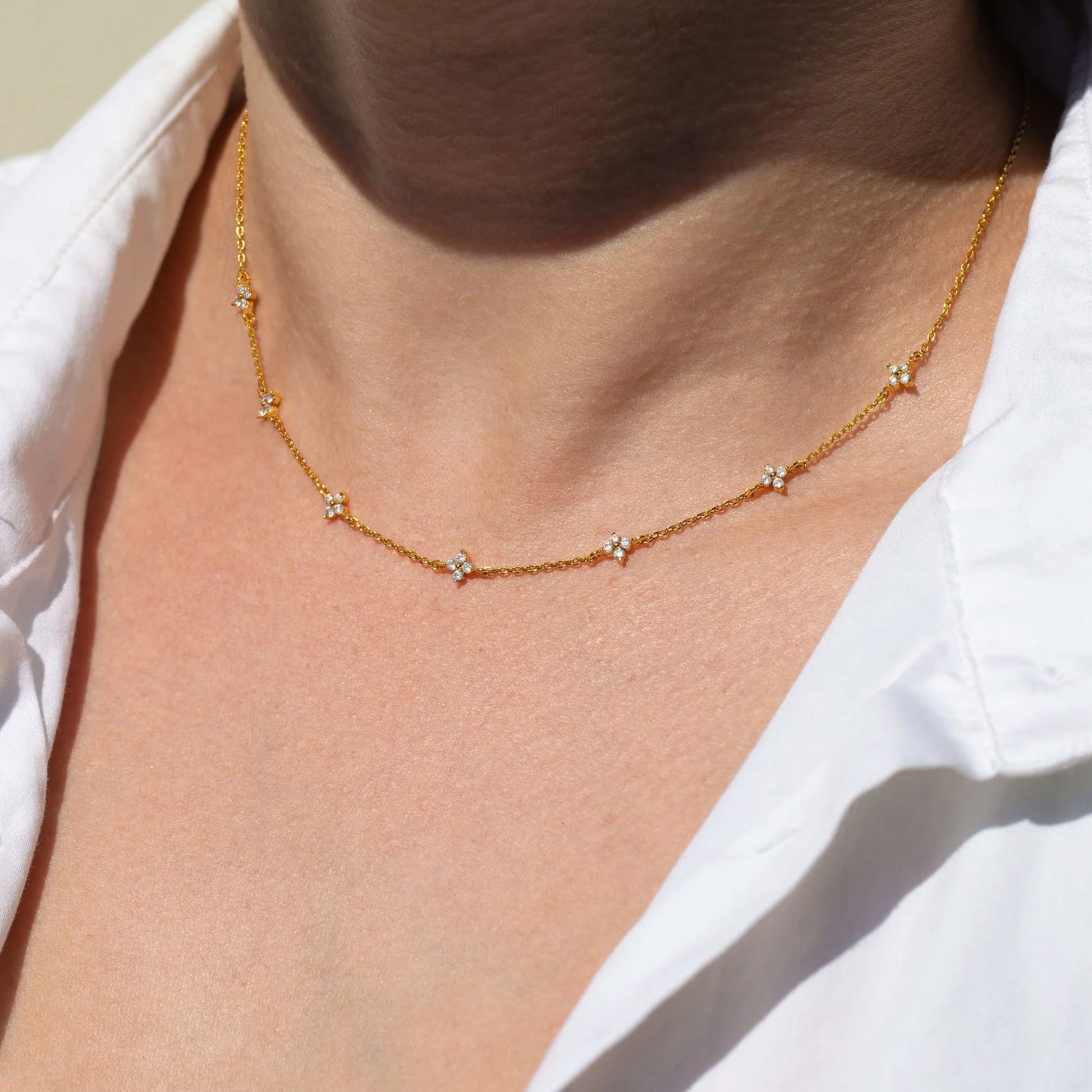 Shimmer Blossom Necklace-Jewelry-Uniquities