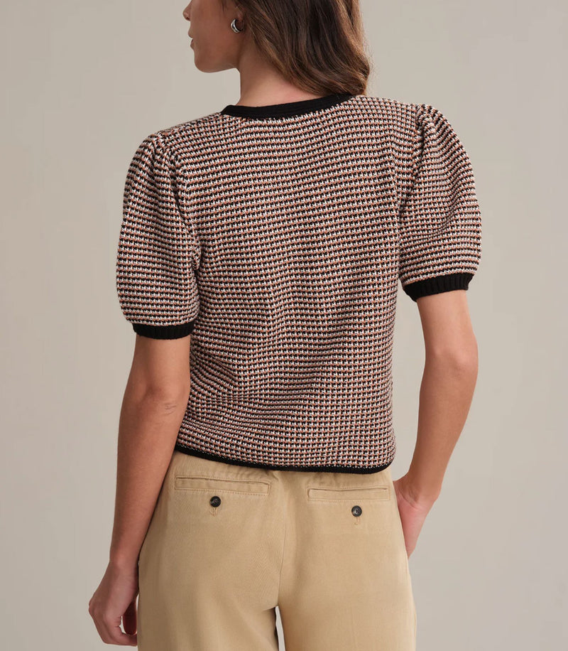 Elaine Puff Sleeve Bow Cardi-Sweaters-Uniquities