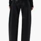 Ayla Baggy Leather Jeans-Denim-Uniquities