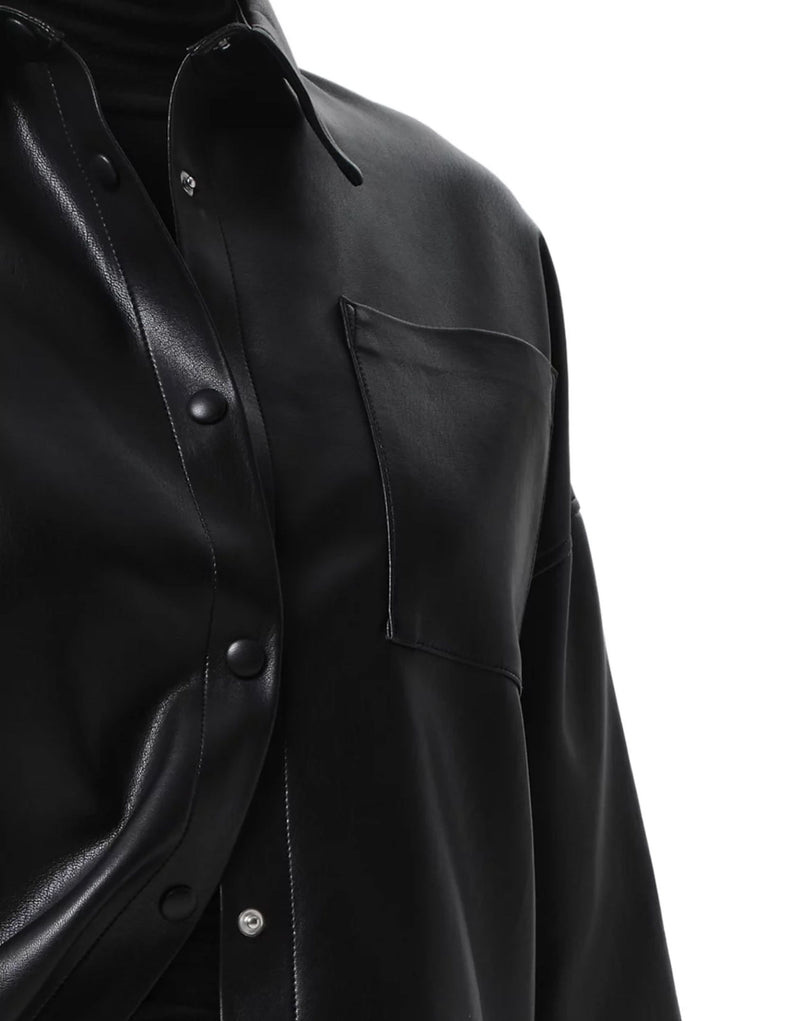 Frances Cropped Cape Button Up-Tops/Blouses-Uniquities