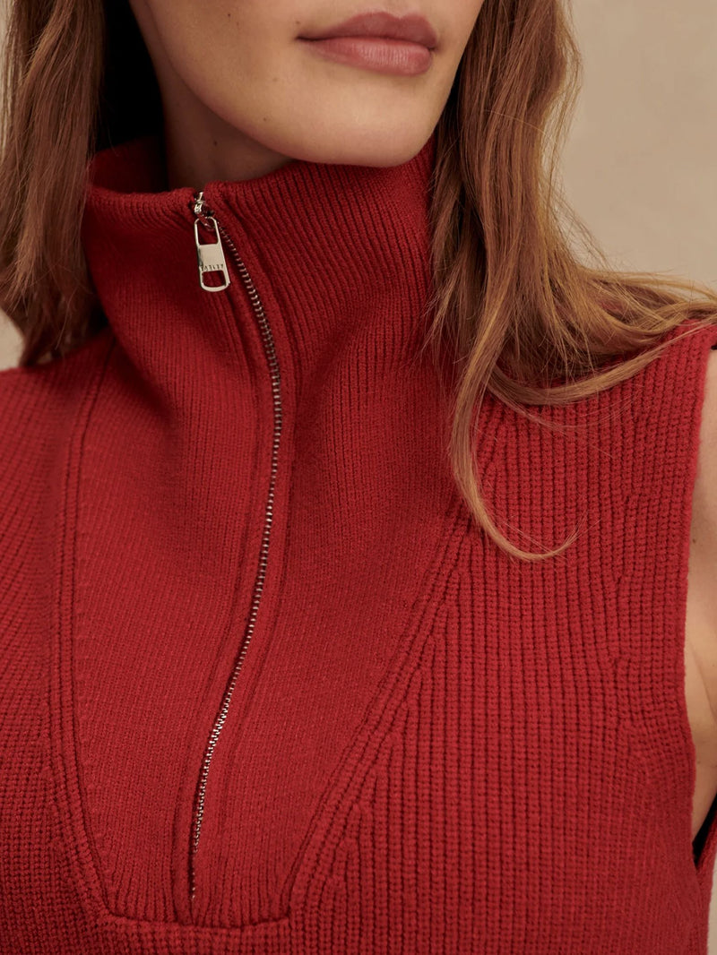 Amina Half Zip Knit-Sweaters-Uniquities