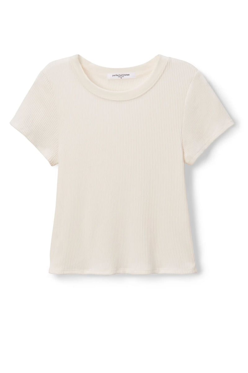 Gabby Short Sleeve Rib Crew Neck-Tee Shirts-Uniquities