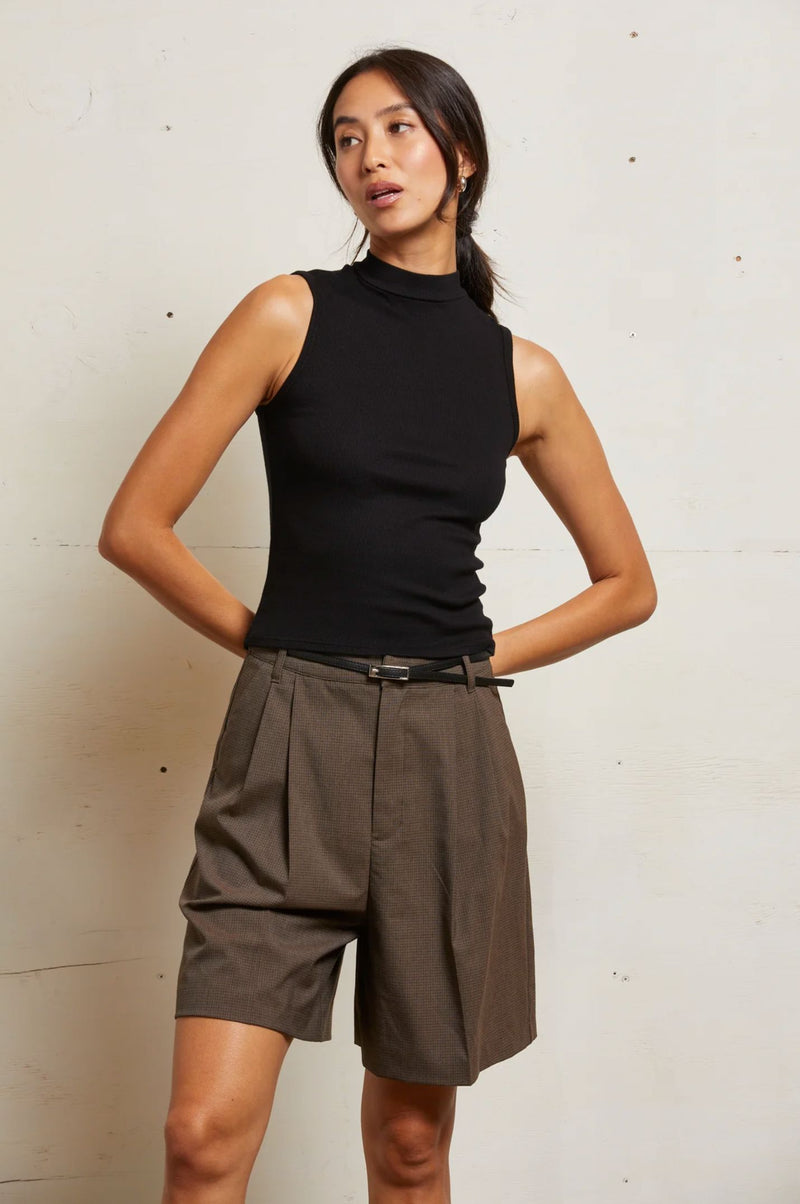 Mel Mock Neck Tank-Tee Shirts-Uniquities
