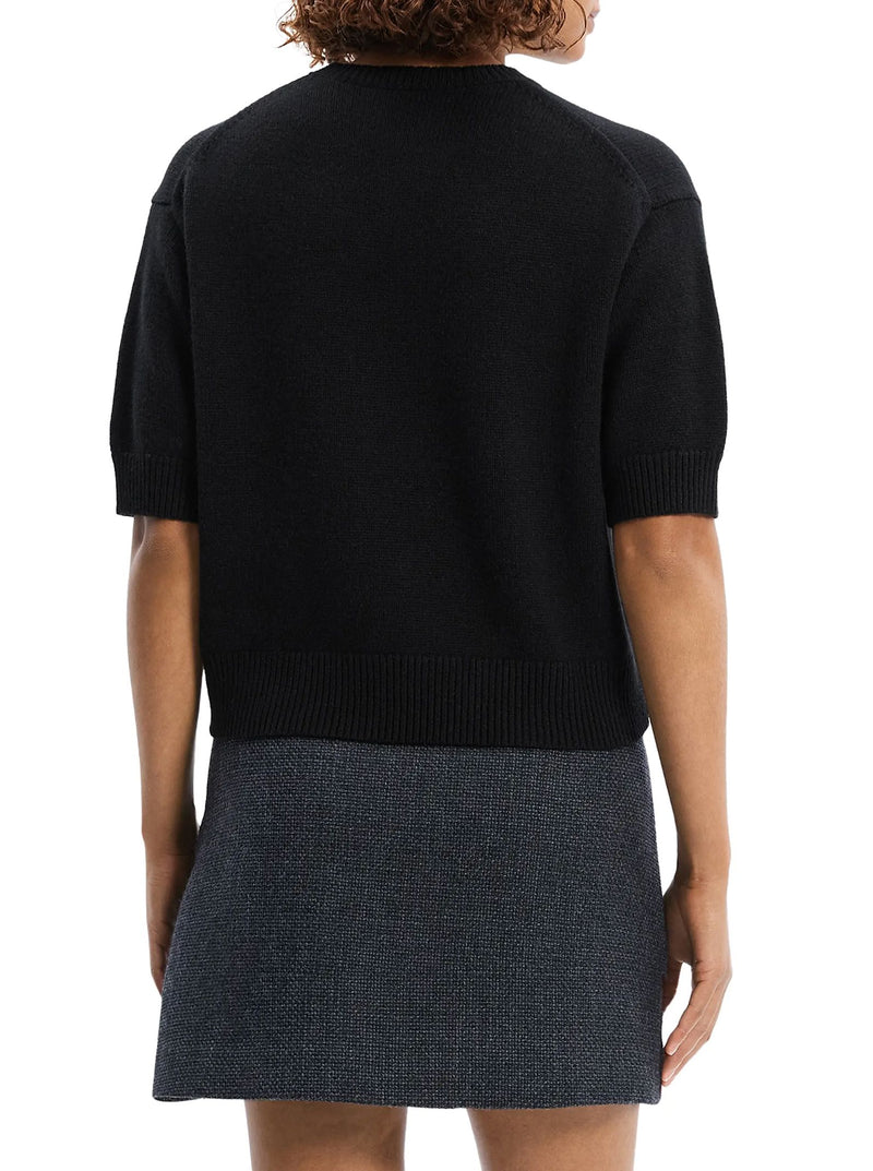 Cashmere Crop Tee-Sweaters-Uniquities