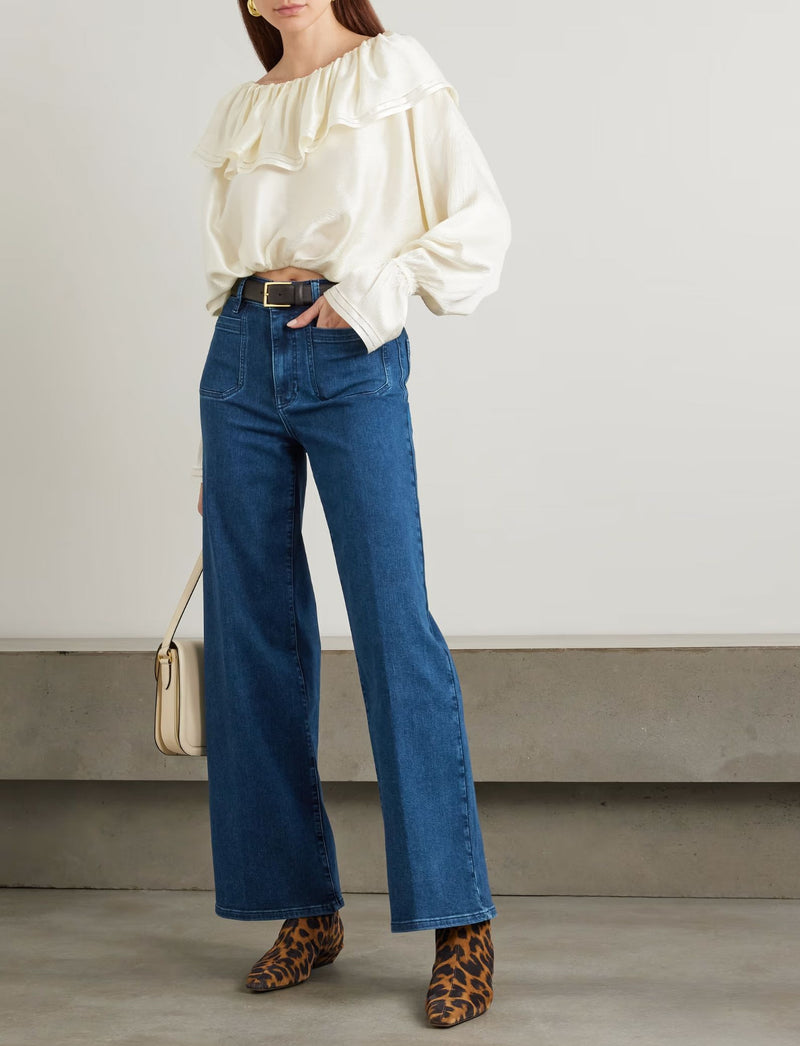 Le Slim Palazzo Modernist Pocket Jeans-Denim-Uniquities