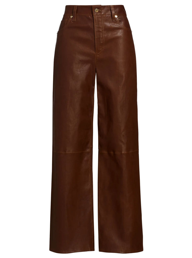 Le Slim Palazzo Leather-Denim-Uniquities