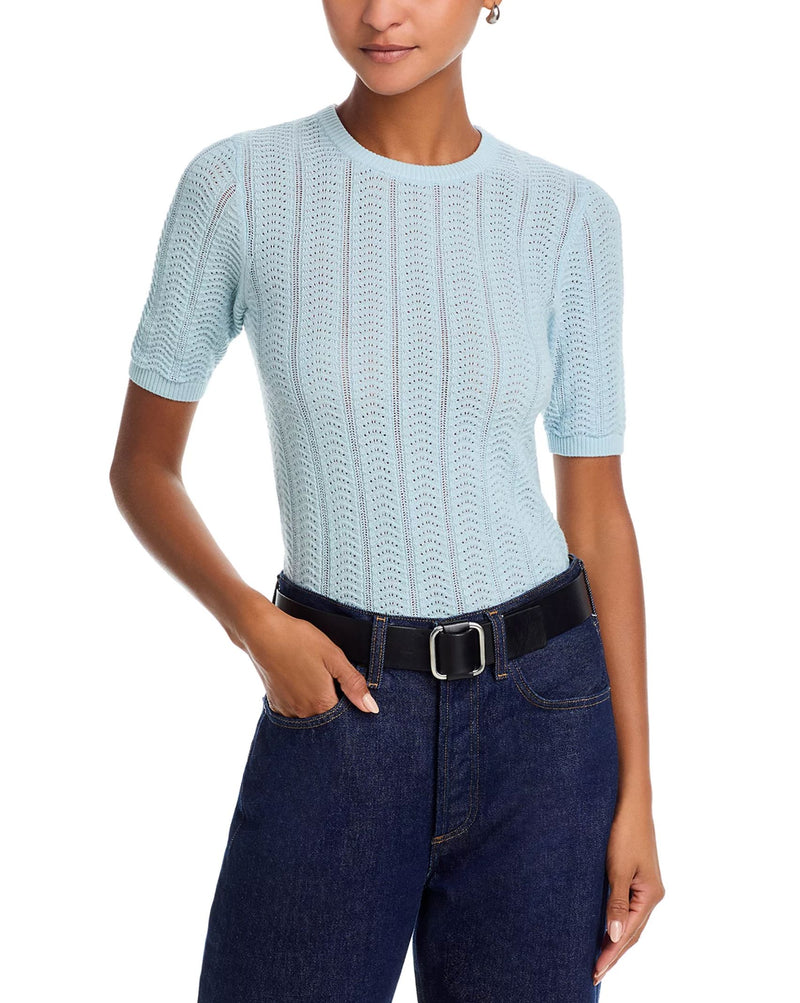 Francesca Merino Short Sleeve Sweater-Sweaters-Uniquities