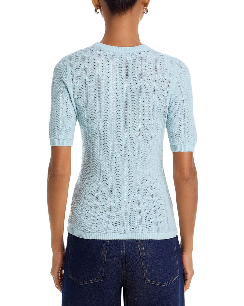 Francesca Merino Short Sleeve Sweater-Sweaters-Uniquities
