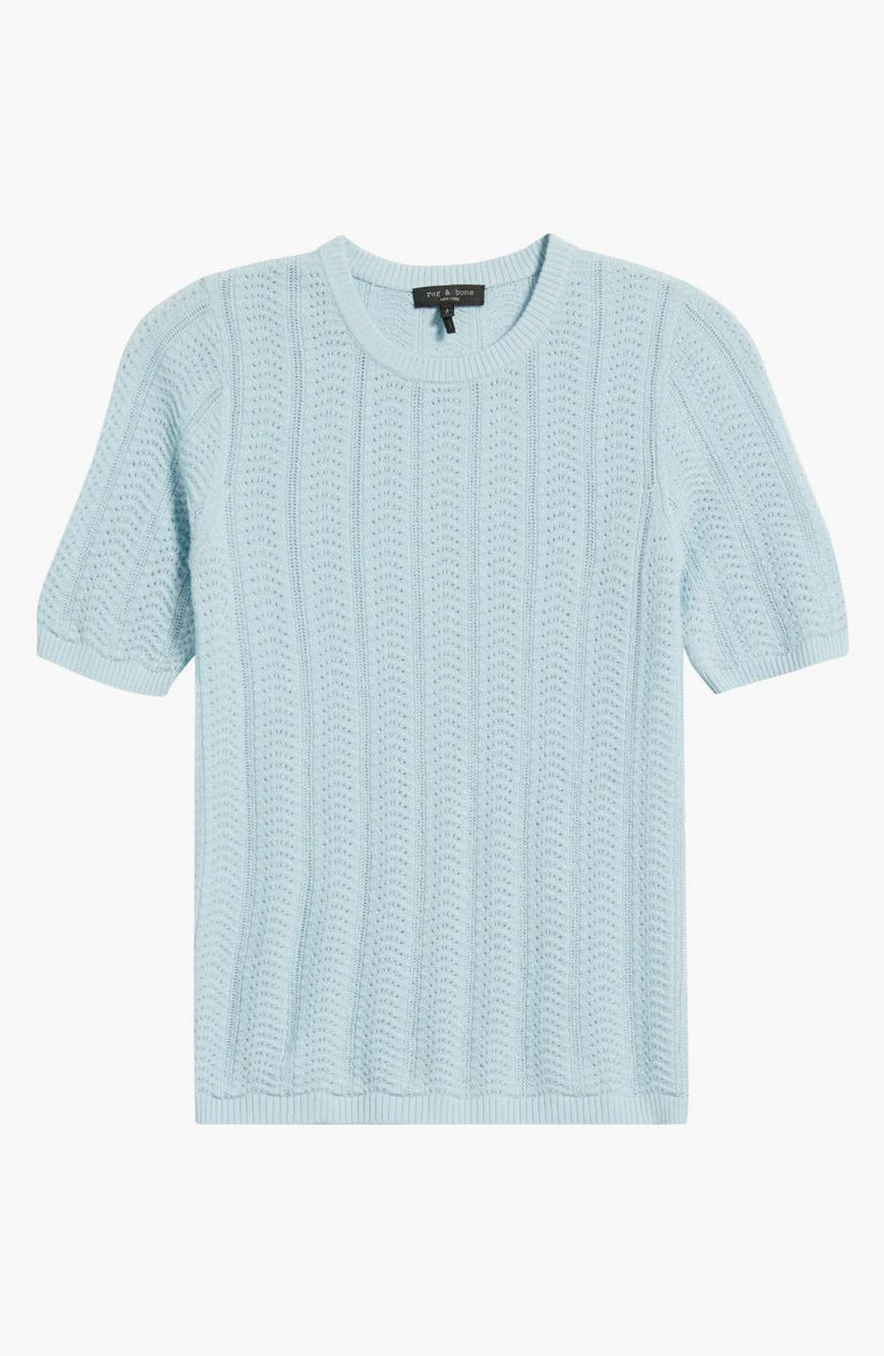 Francesca Merino Short Sleeve Sweater-Sweaters-Uniquities